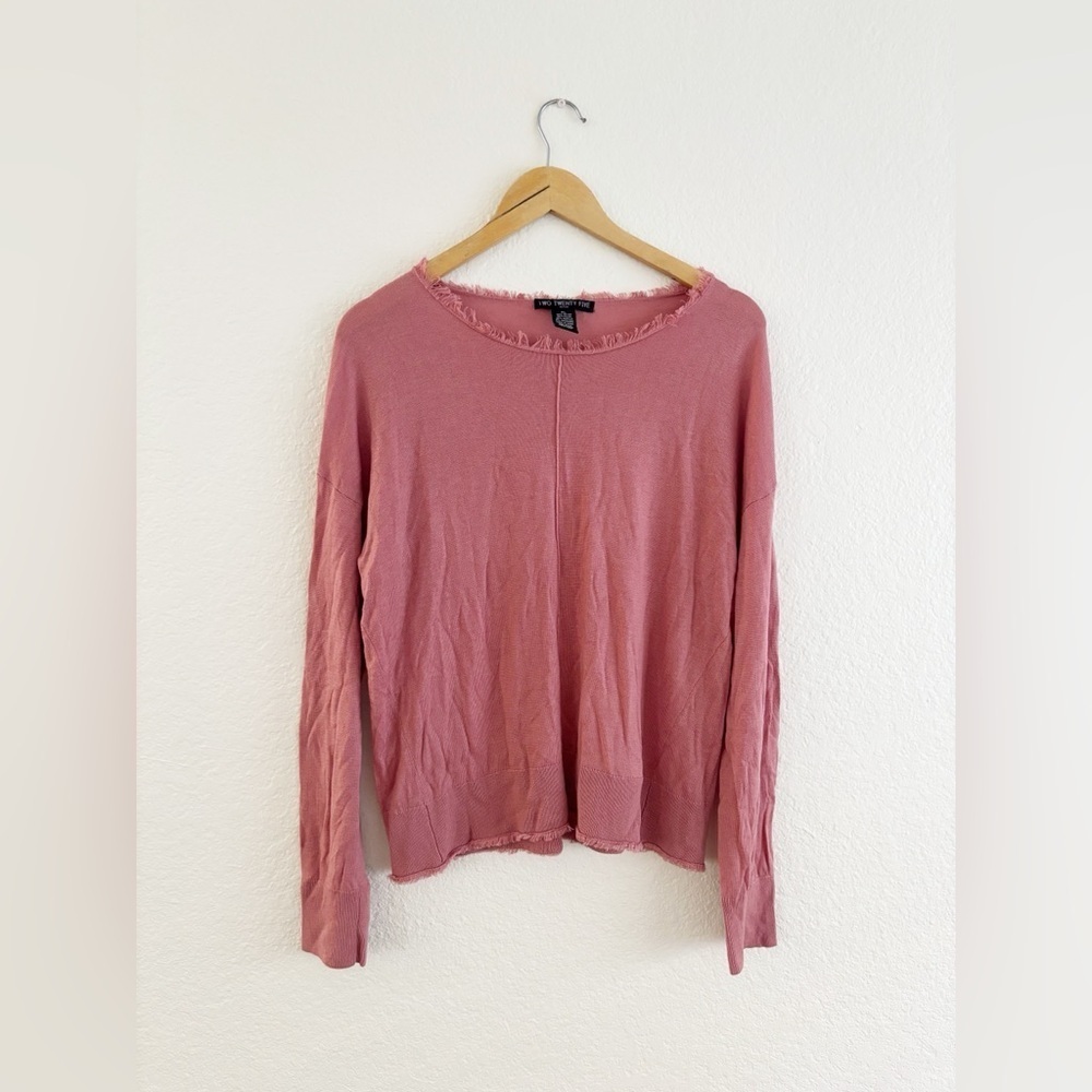 Pink Ribbed Blouse with Full-Length Sleeves
